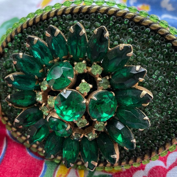 Handmade Embellished Belt Buckle ~ “Emerald City” - Picture 5 of 8